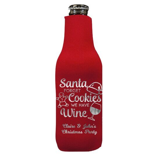Santa Forget Cookies Bottle Huggers